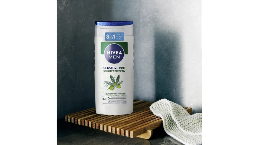 NIVEA MEN Pflegedusche 3in1 Sensit ive Pro schützt effektiv 250 ml