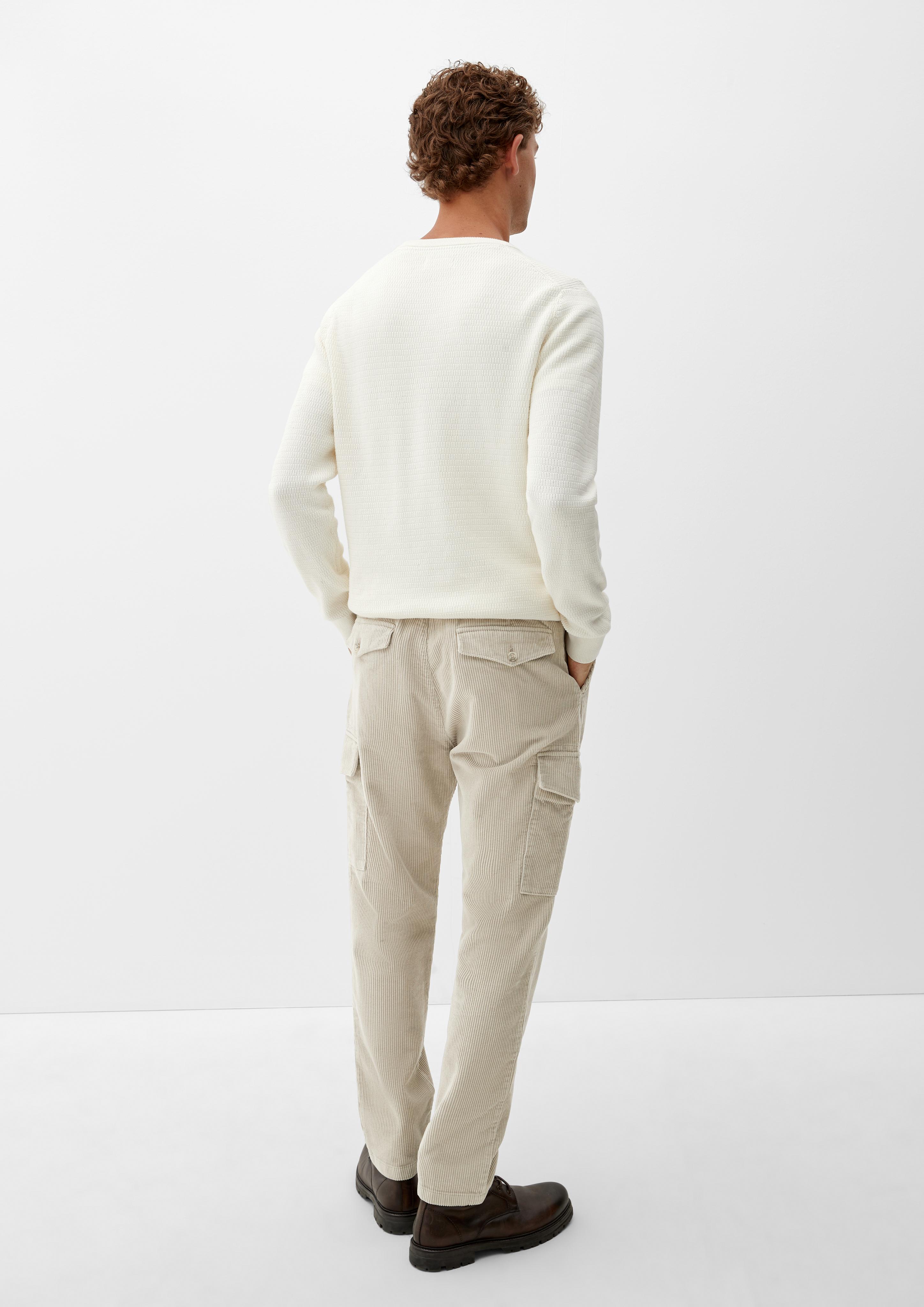 Relaxed: Cordhose mit Cargotaschen  2121882-8030