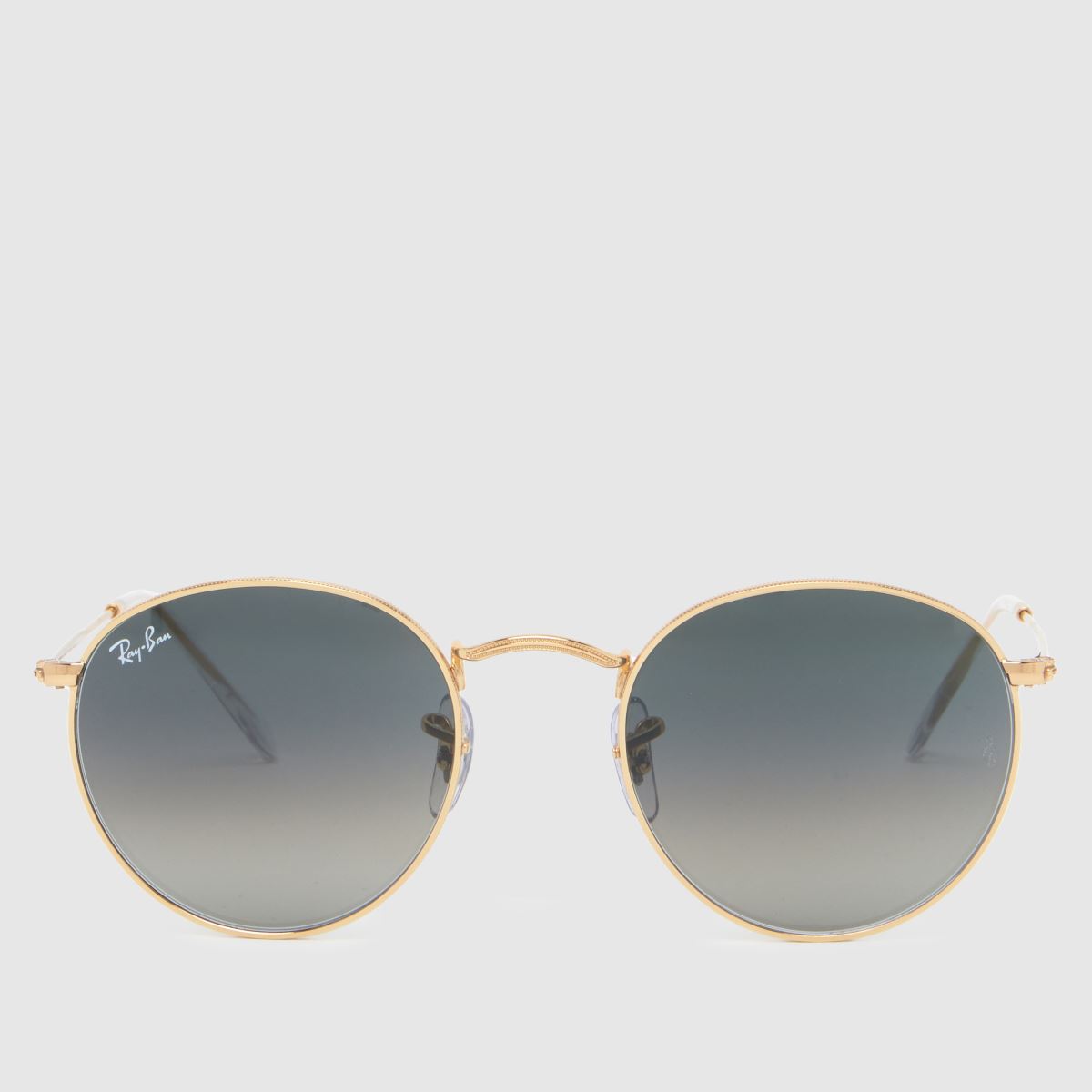 Ray-Ban guldfärgade runda metallsolglasögon