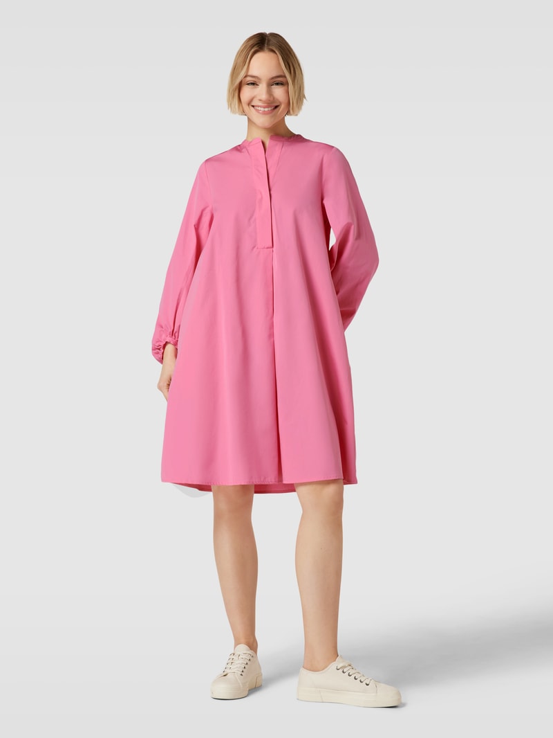 Knielanges Kleid mit Ballonärmeln Modell 'Lindy' in pink
