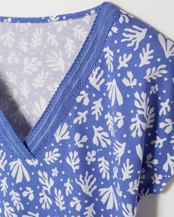 Chemise de nuit imprimée maille jersey recyclée* Climatyl