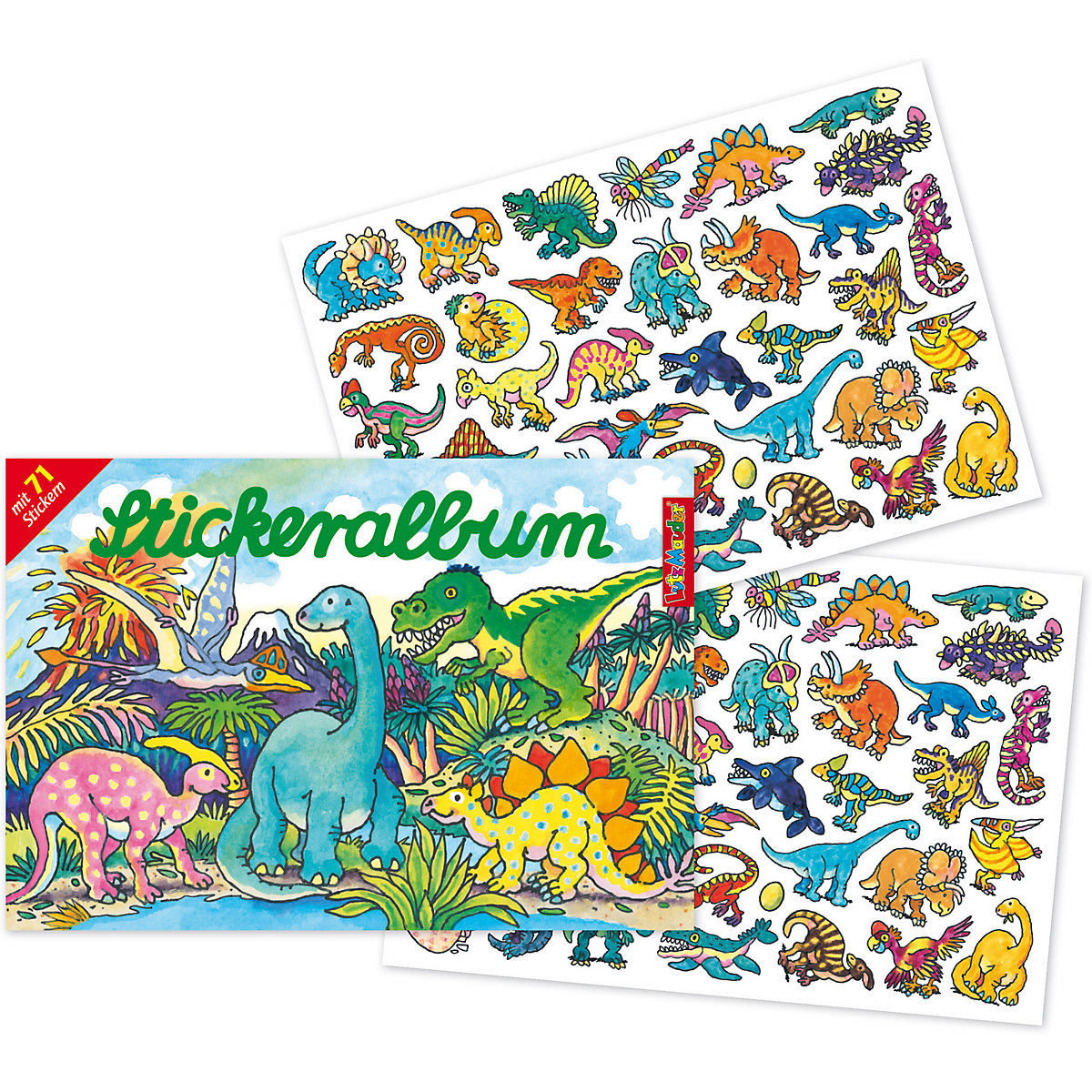 Stickeralbum Dinosaurier, inkl. Sticker