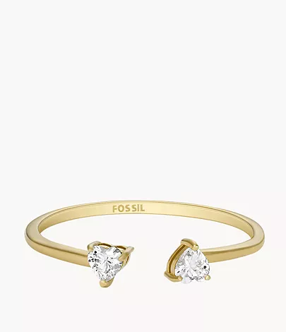 Fossil Ring Sadie Tokens Of Affection Toi Et Moi Edelstahl goldfarben