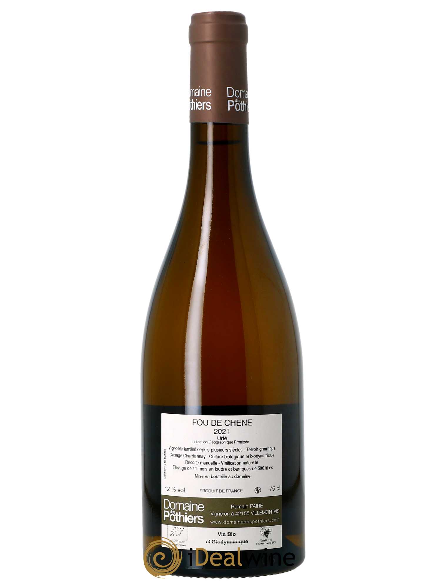 IGP Urfé Fou de Chêne Domaine des Pothiers  2021 - Lot de 1 Bouteille