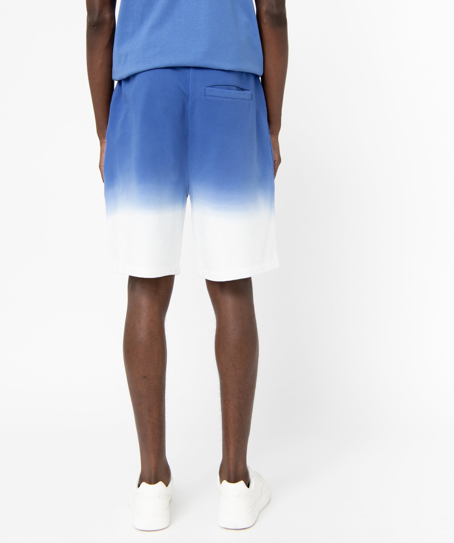 Bermuda en molleton tie-and-dye homme bleu | GEMO
