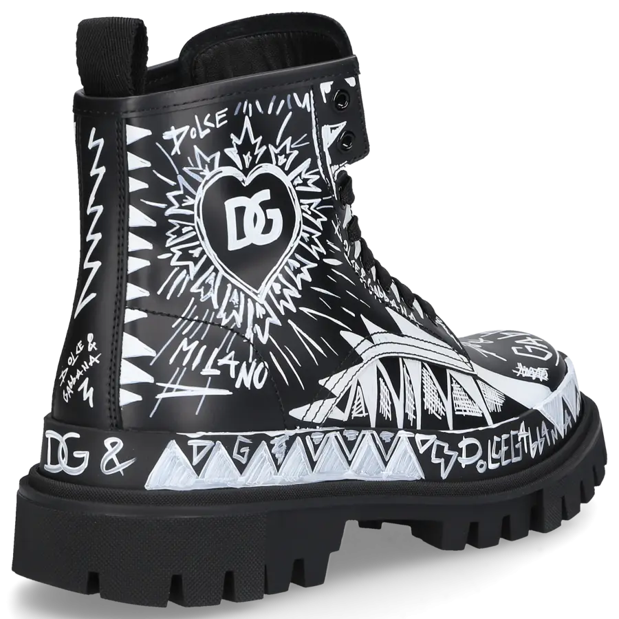 Dolce & Gabbana - Stiefeletten HI TREKKING Kalbsleder - schwarz