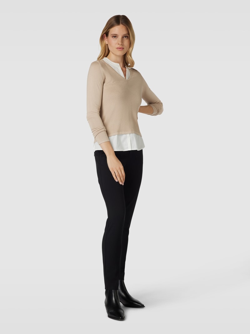 Hose mit Gitterkaro Modell 'CLARIS' in schwarz