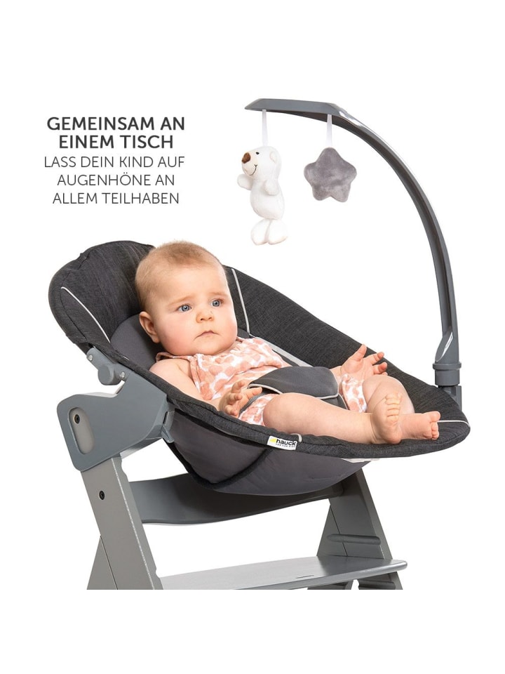 Hauck Alpha Plus Grau Newborn Set Deluxe - 4-tlg. Hochstuhl in grau günstig kaufen onesize