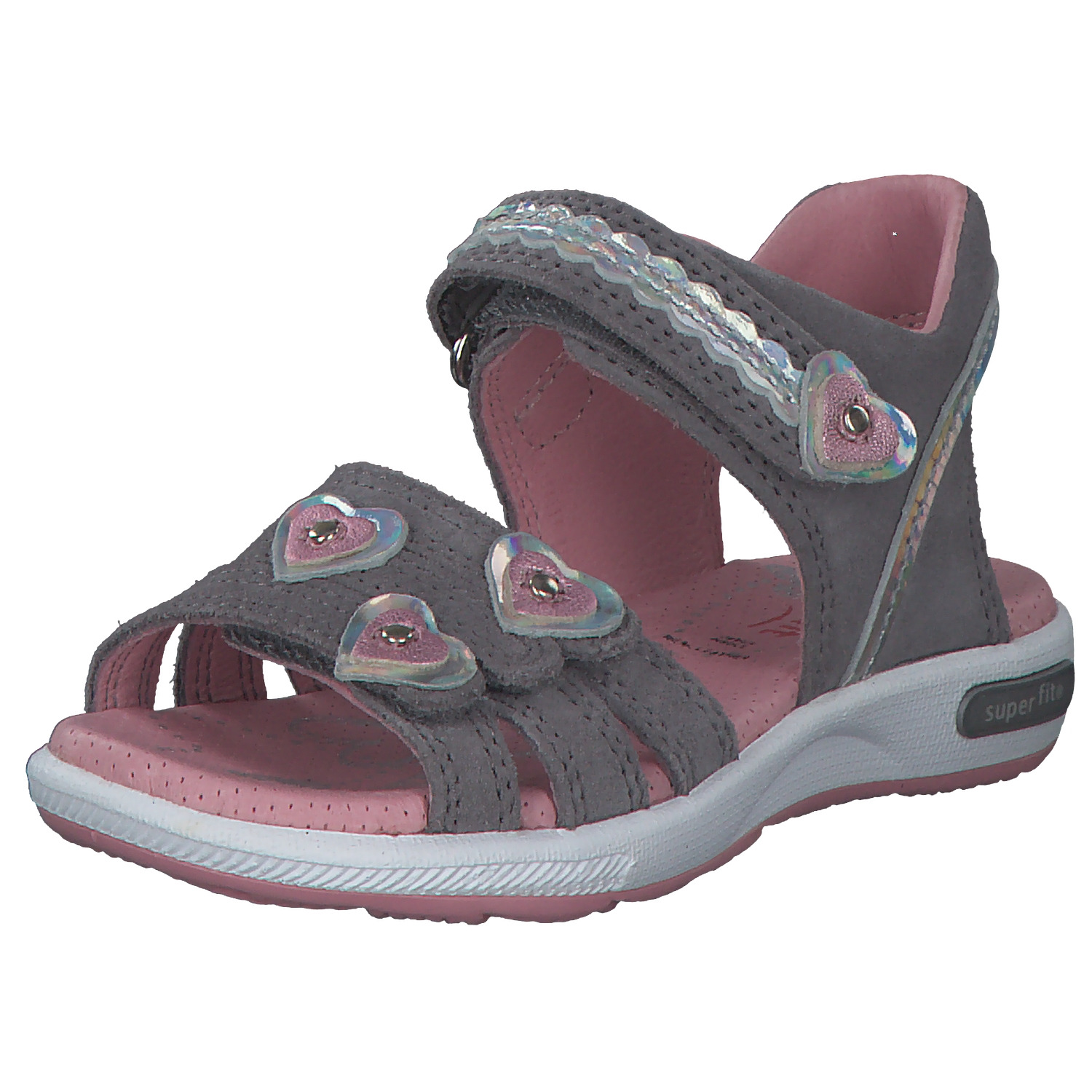 Superfit EMILY 06133, Sandalen (Kinder), Kinder, HELLGRAU/ROSA