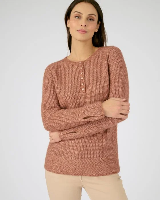 Pull maille perlée mélange alpaga