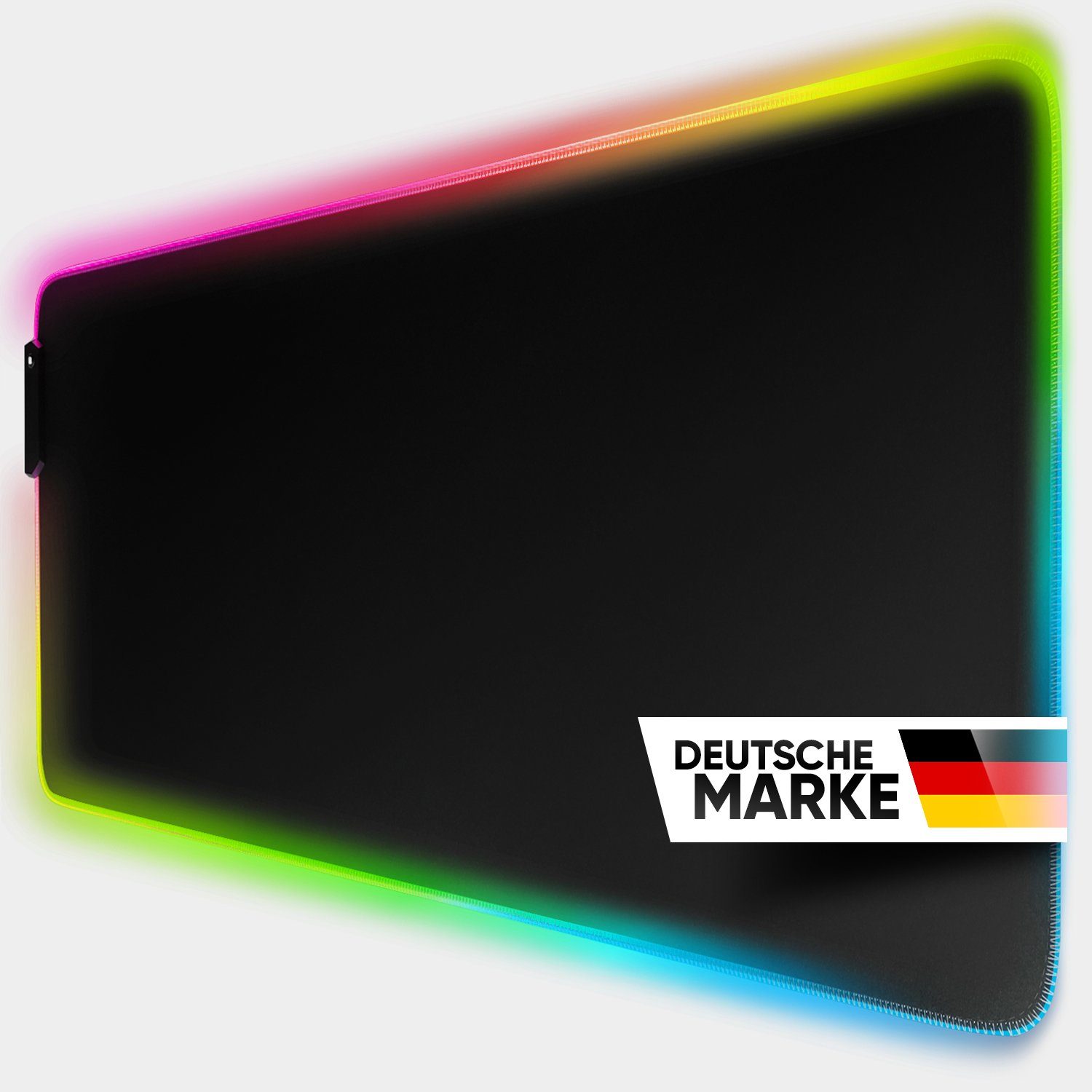MAXLVL Gaming Mauspad XXL Gaming RGB Mauspad groß - 800 x 300 mm, 14 Beleuchtungs Modi - 7 LED Farben - rutschfest