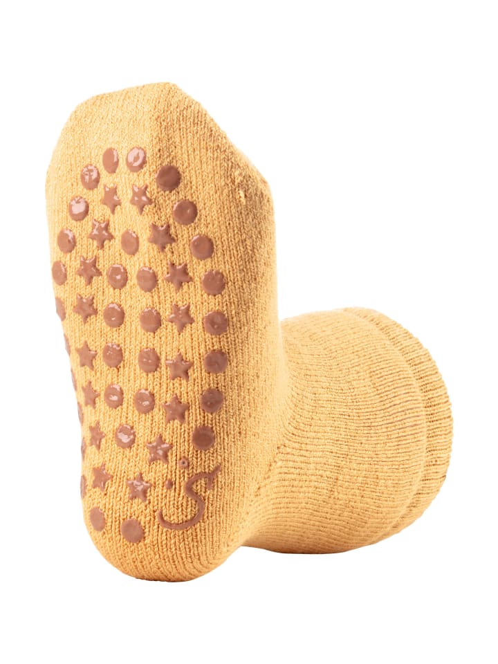 Sterntaler ABS Socken Wolle uni in gelb günstig kaufen
