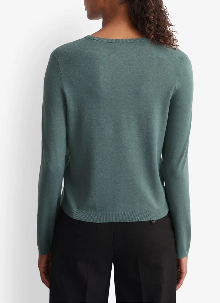Cardigan Marc O'Polo cu guler rotund și tricotat fin