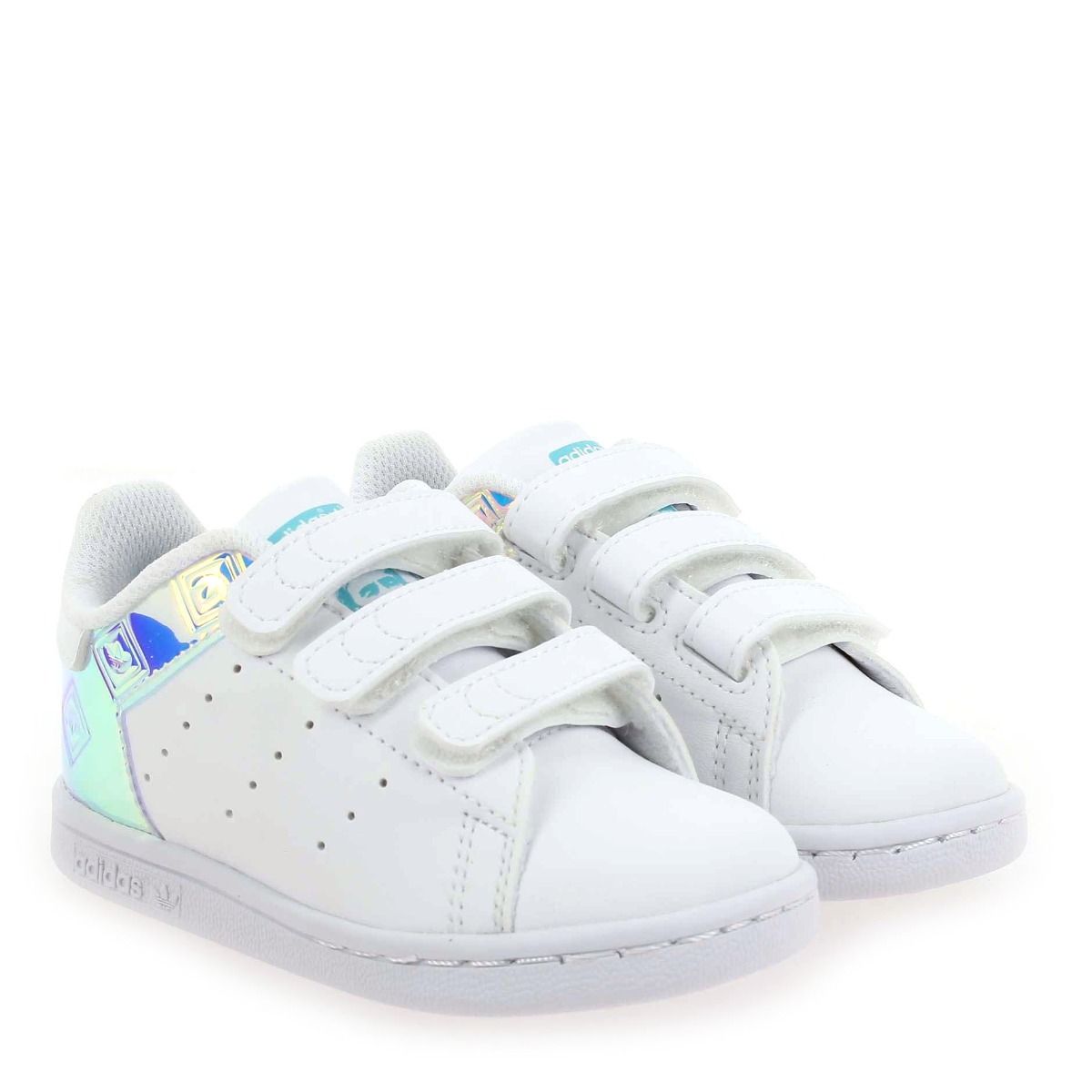Adidas Originals  STAN SMITH METAL VELCRO CF I H21 - Blanc Multi