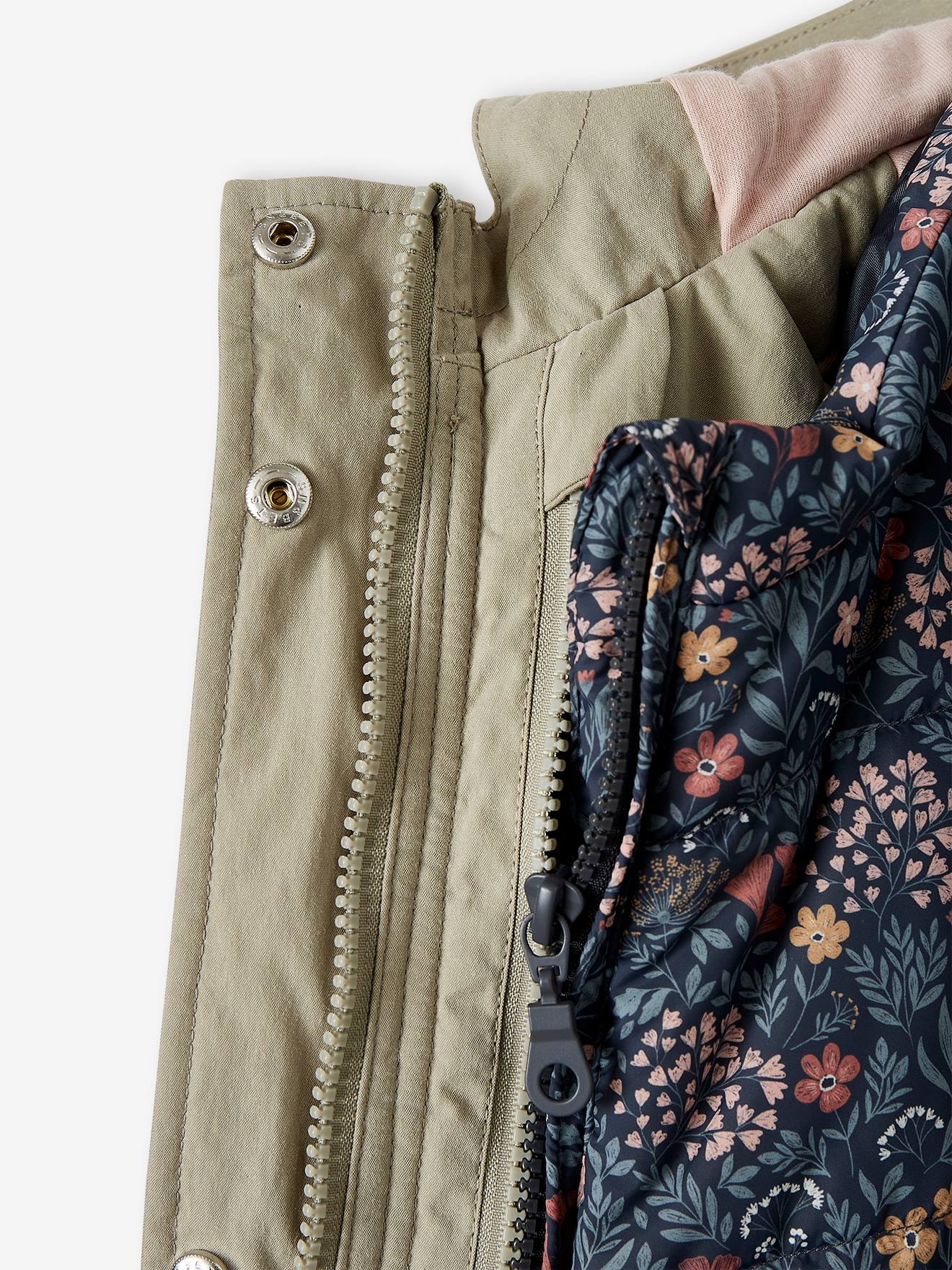 Vertbaudet 3-in-1 Mädchen Übergangsjacke mit Recyclingmaterial - zartrosa