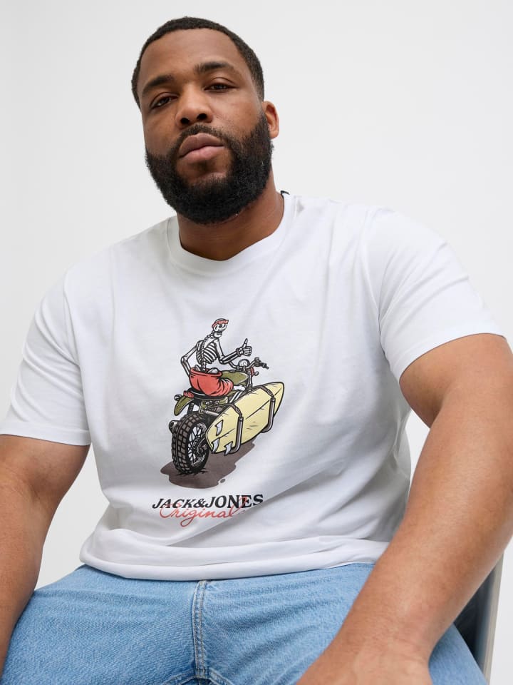 JACK & JONES PLUS T-shirt in Bright White günstig kaufen