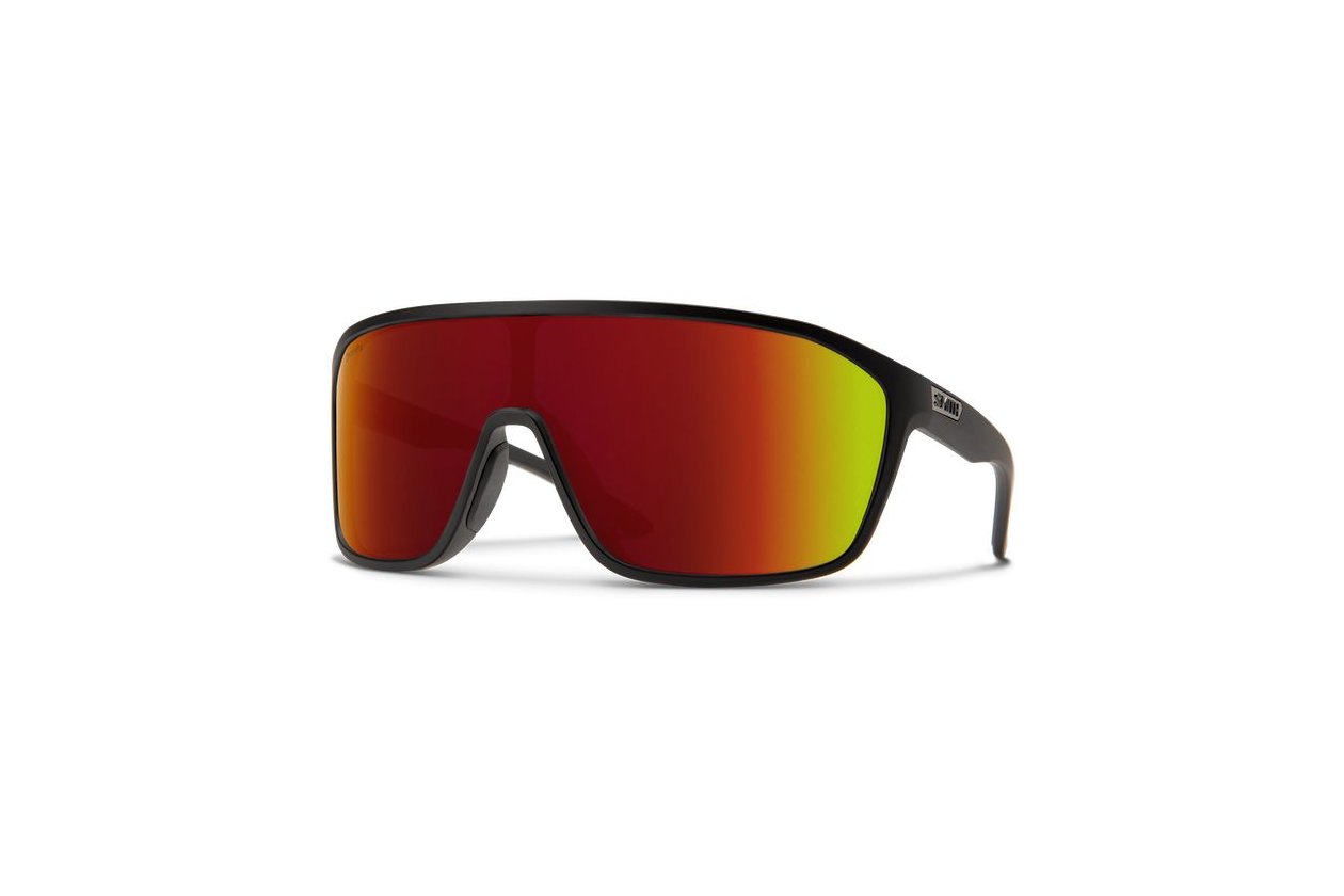 Smith Boomtown Matte Black - ChromaPop Red Mirror
