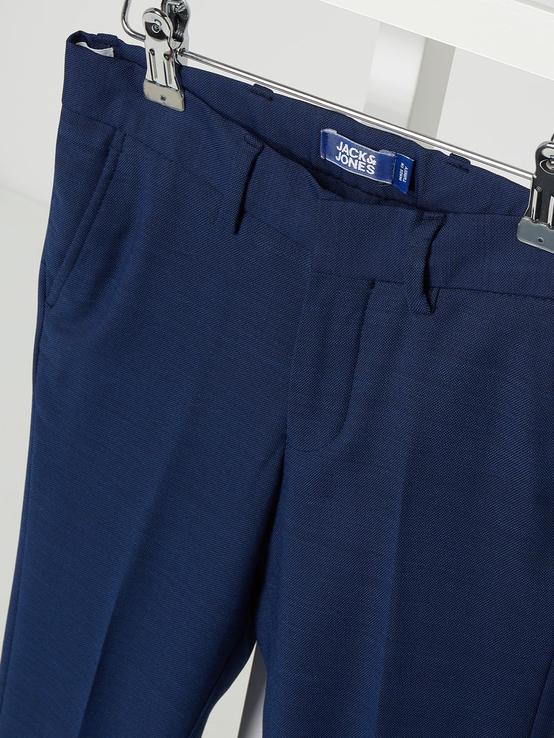 Regular Fit Anzughose mit Woll-Anteil Modell 'Solaris' in blau