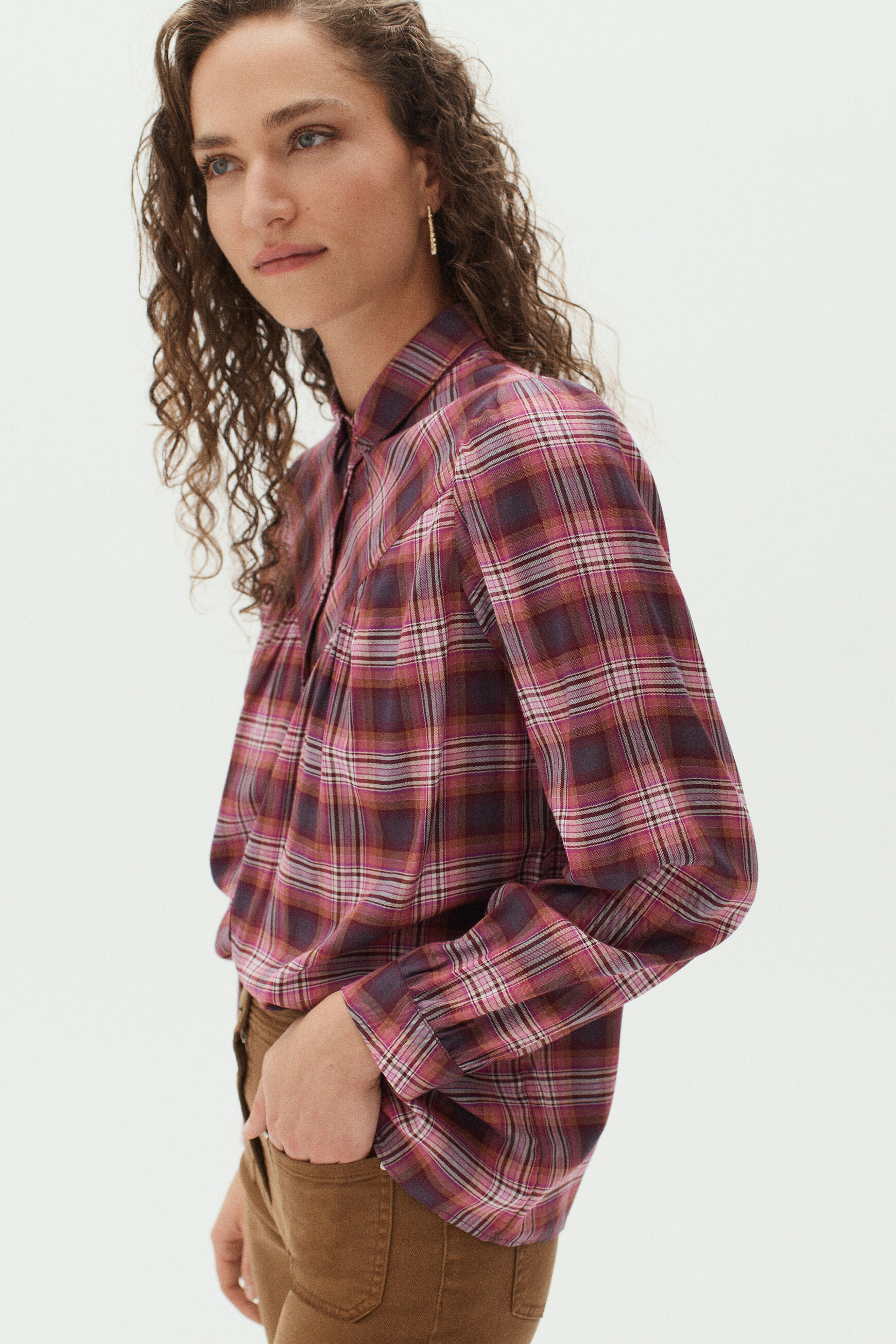 chemisier paulette rose cerise femme