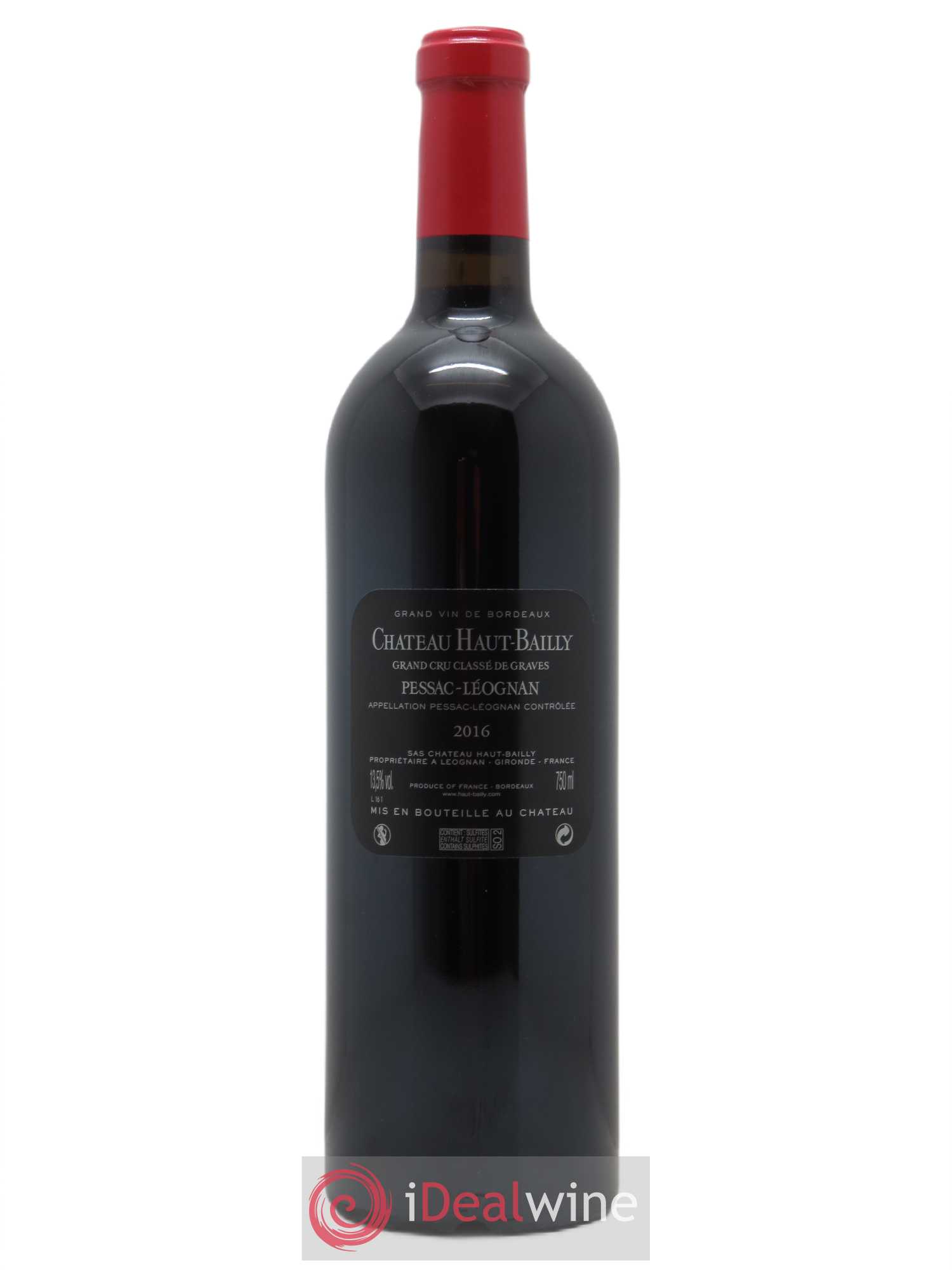 Château Haut-Bailly Cru Classé de Graves (CBO à partir de 6 BTS) 2016 - Lot de 1 Bouteille