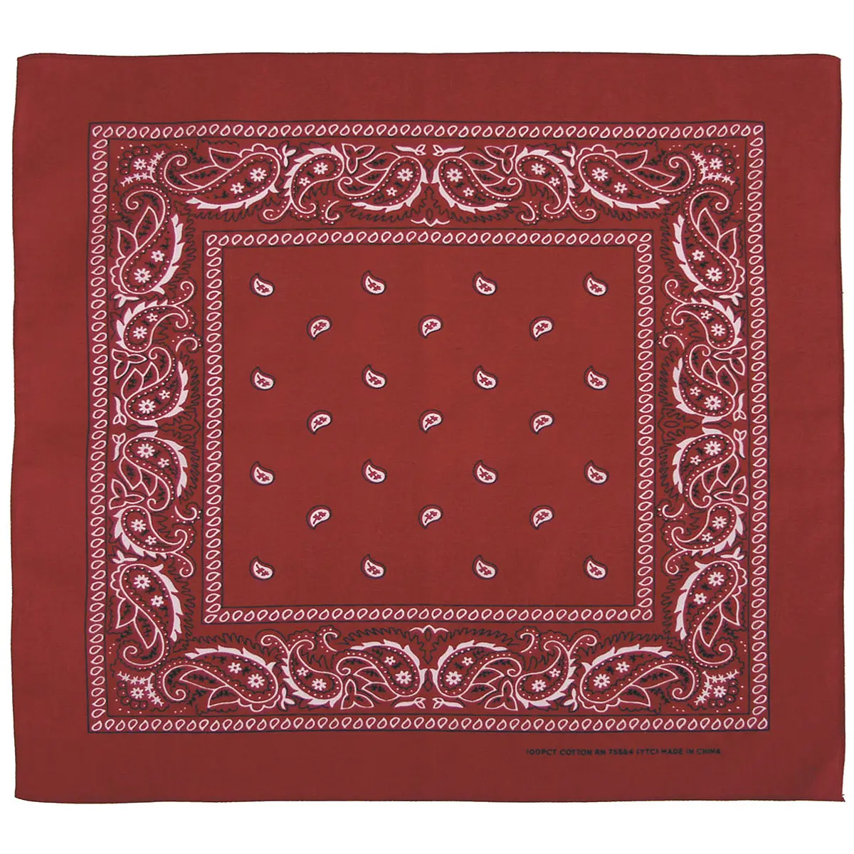 Bandana US Halstuch Paisley burgund