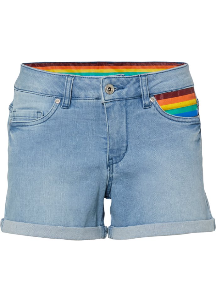 Pride Jeans-Shorts mit Flaggen-Detail
