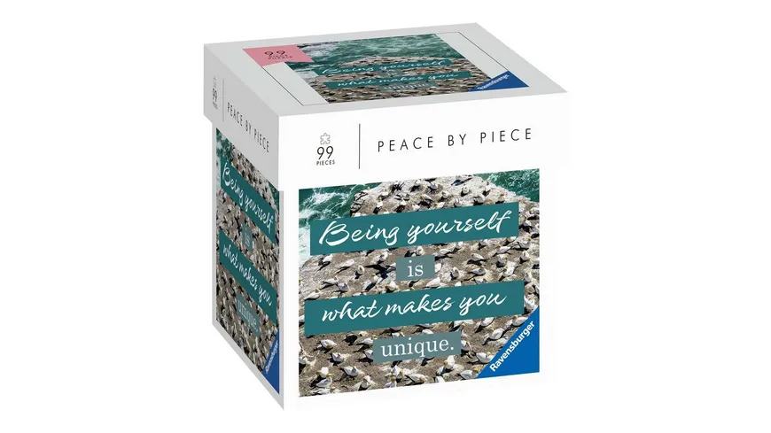 Ravensburger Puzzle - Beeing yourself is what makes you unique - Peace by Piece 99 Teile