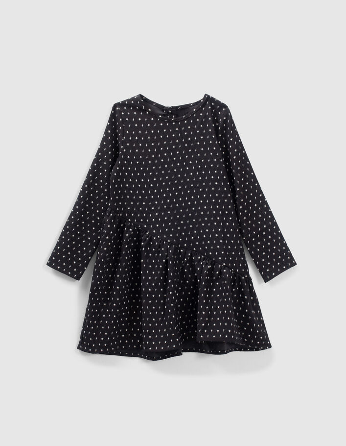 Robe 2-en-1 imprimé minimaliste avec gilet fille