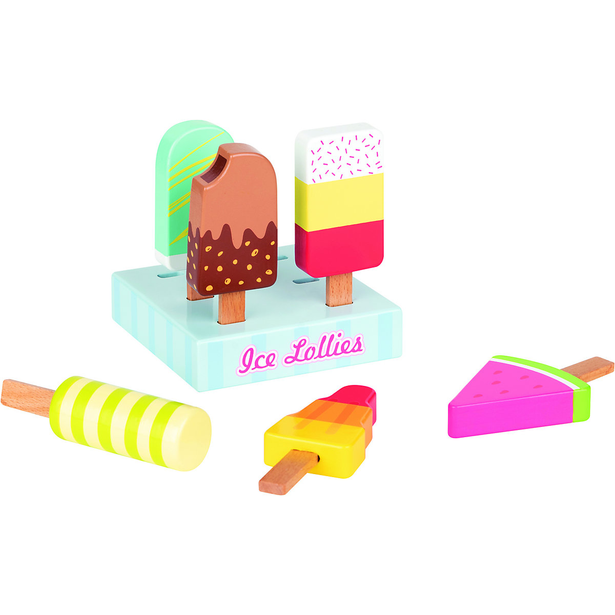 Holzspielzeug Eis und Eiscremeständer