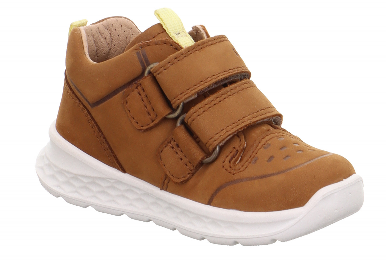 BREEZE - Braun/Gelb Sneaker low mit Klettverschluss
