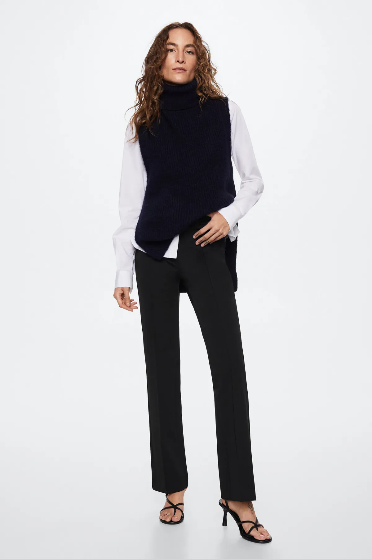 MANGO  Schwarze Damenhose 37017763