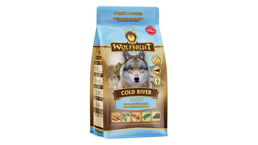 Wolfsblut Hundetrockenfutter Cold River Forelle & Süßkartoffel 500 g