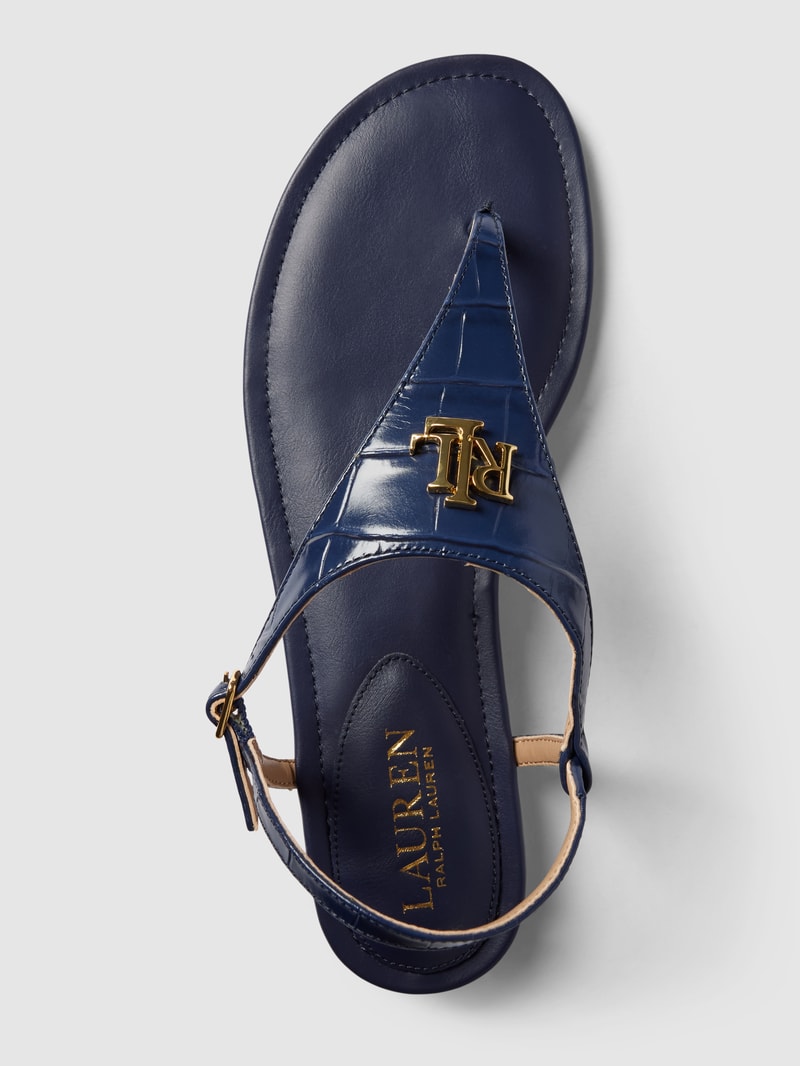 Sandalen mit Label-Details Modell 'ELLINGTON' in marineblau meliert