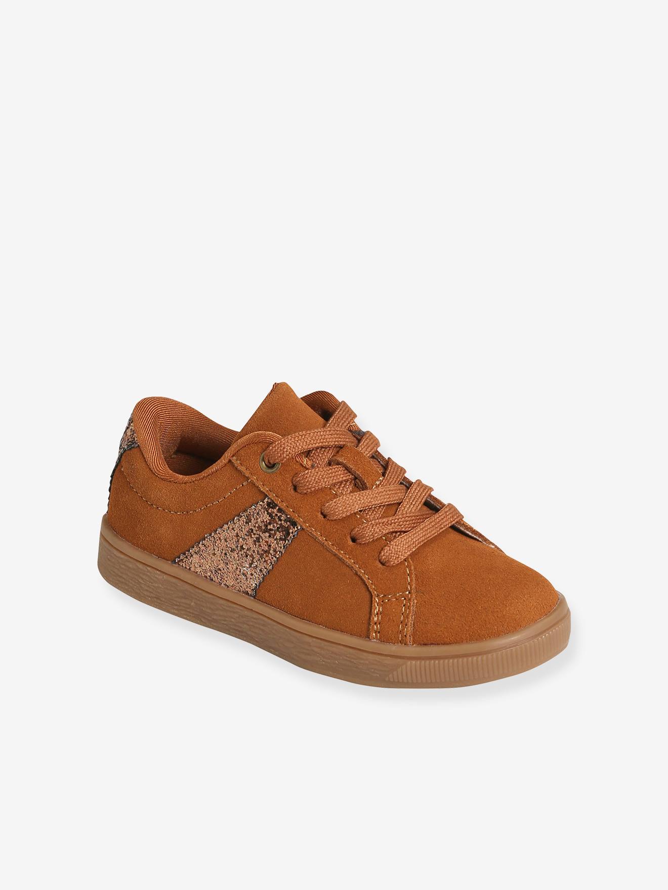 Vertbaudet Mädchen Sneakers, Reißverschluss - camelfarben