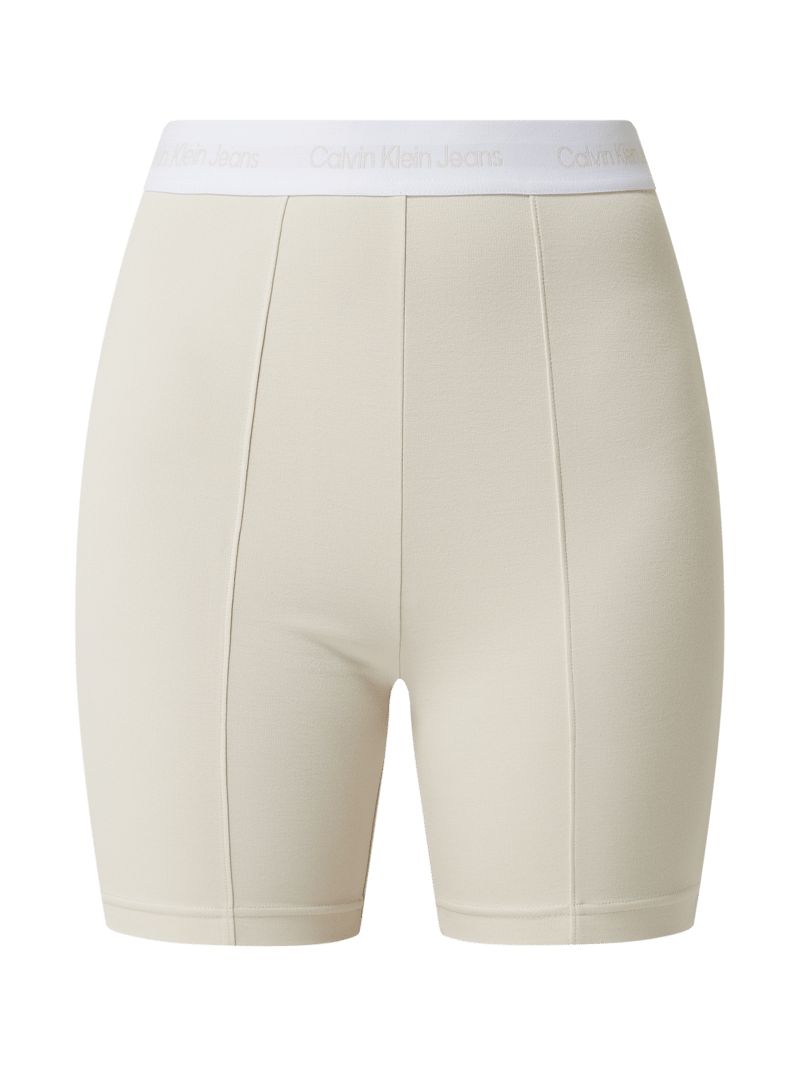Radlerhose mit Logo-Bund  in offwhite
