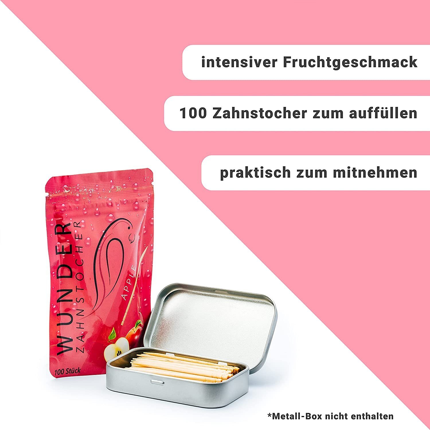 Wunder Zahnstocher Mundpflegecenter Wunder Zahnstocher mit Geschmack - Refill Pack - Apfel