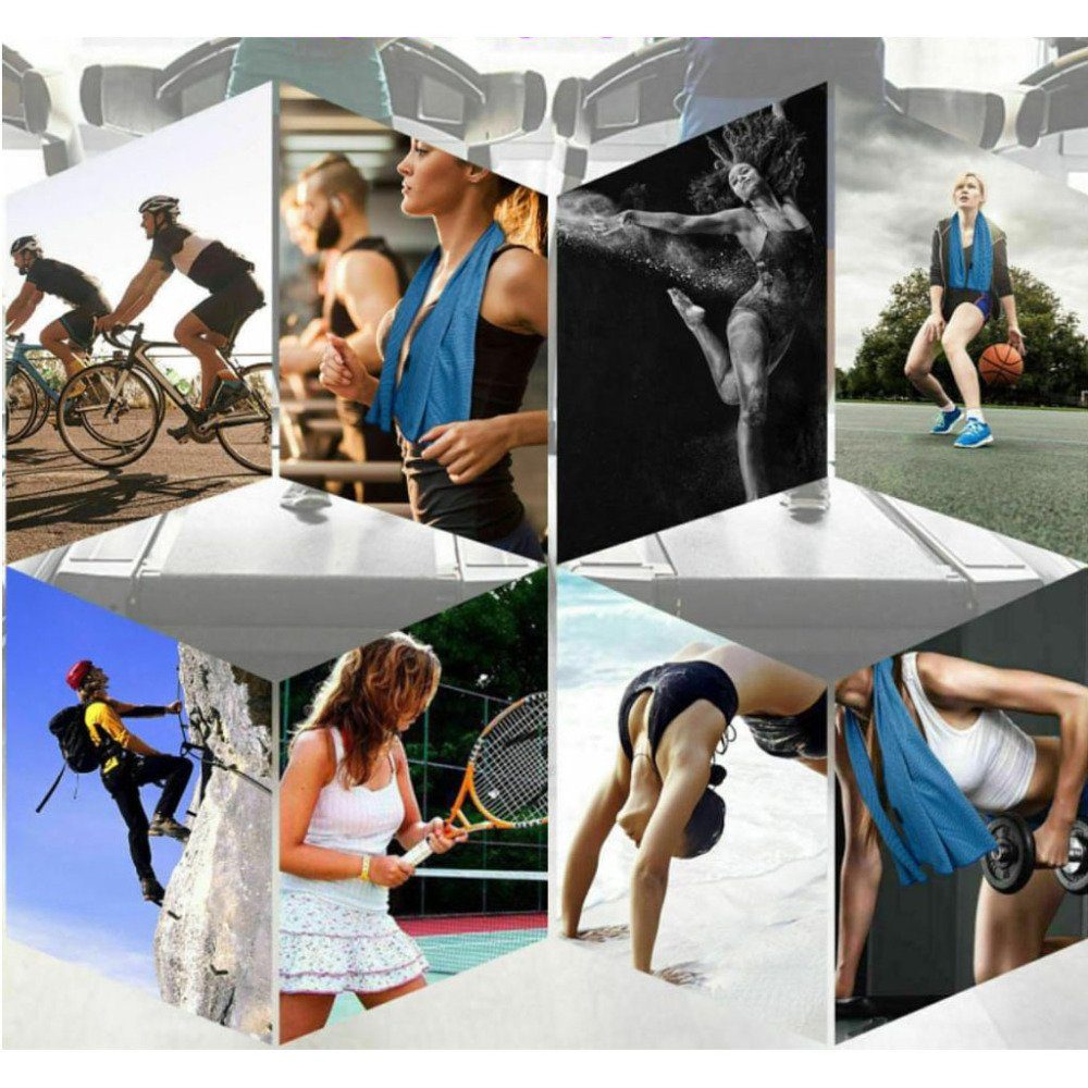 FeelGlad Sporthandtuch 6 Stück Kühlende Sporthandtücher Fitness, (6-St), schnelltrocknend