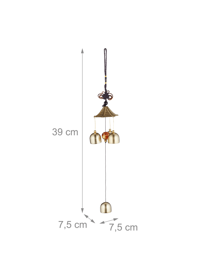 relaxdays 2 x Windspiel in Gold/ Schwarz günstig kaufen onesize