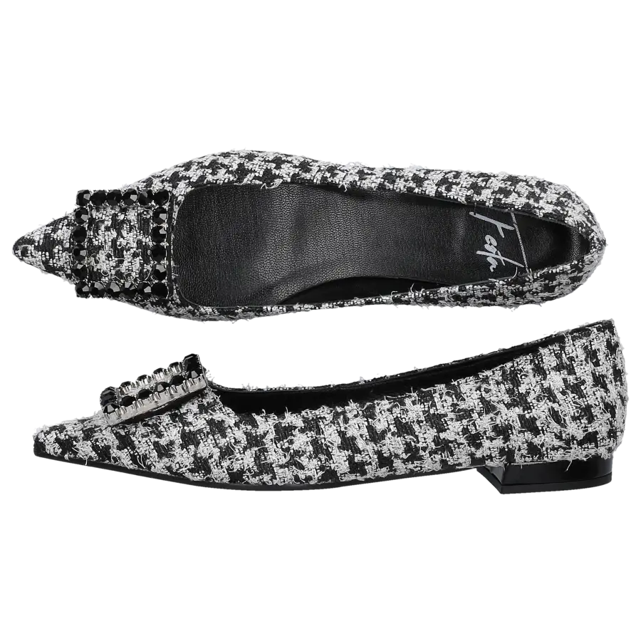 Roberto Festa - Ballerinas AMAIA Tweed - schwarz