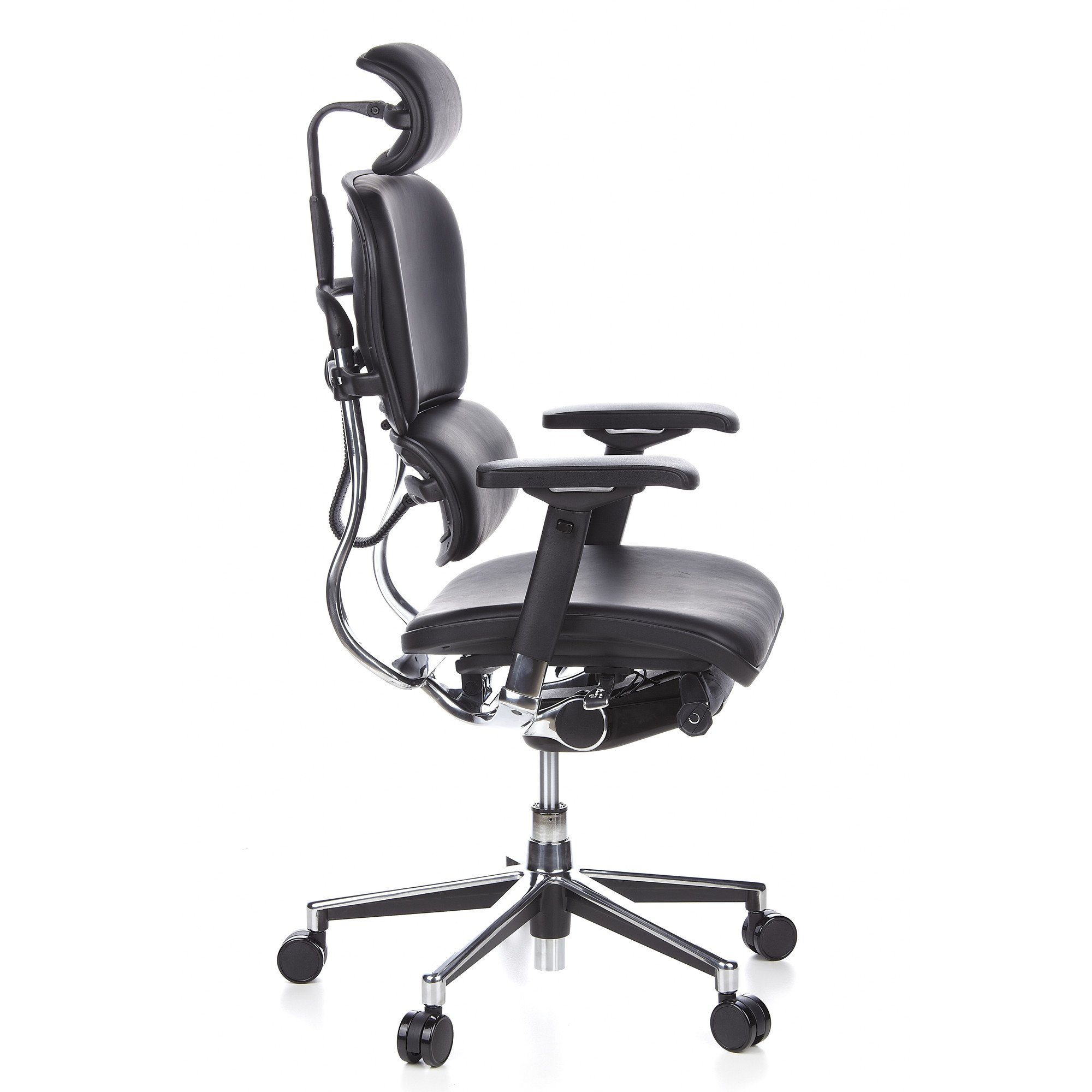 hjh OFFICE Drehstuhl Luxus Chefsessel ERGOHUMAN Leder (1 St), Bürostuhl ergonomisch