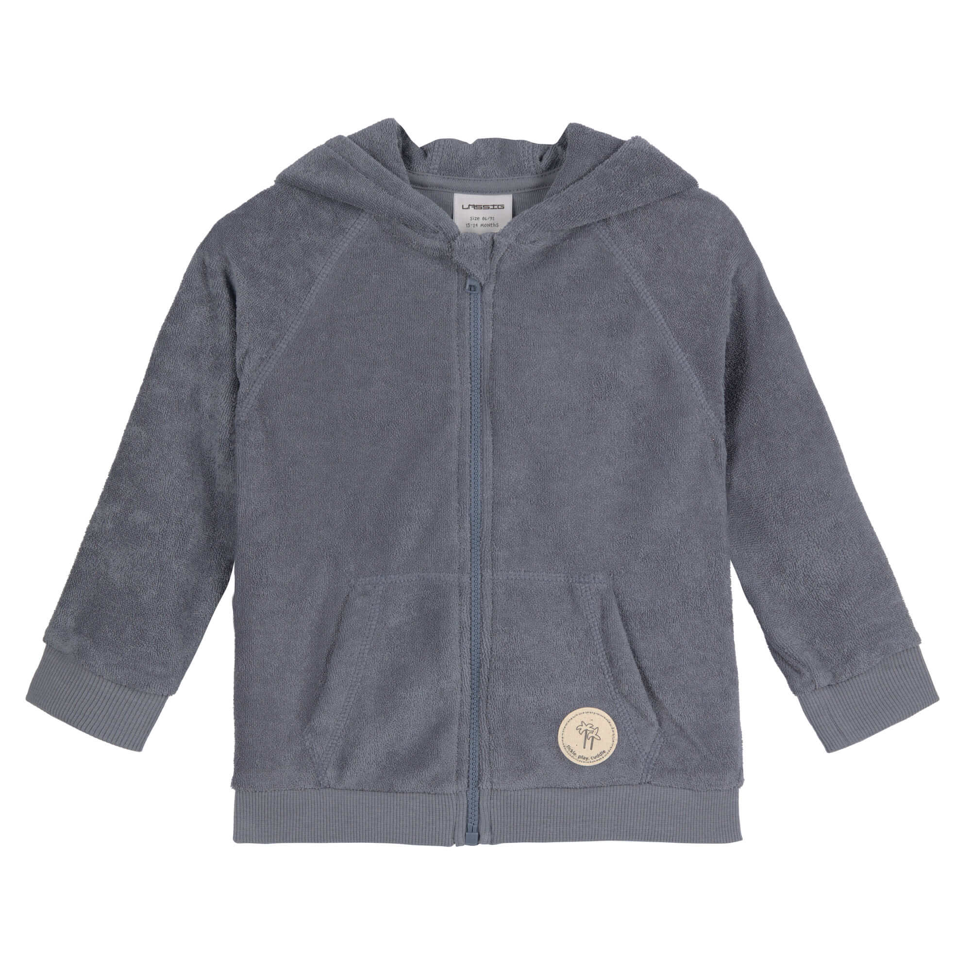 Frottee Jacke Kinder, Anthrazit