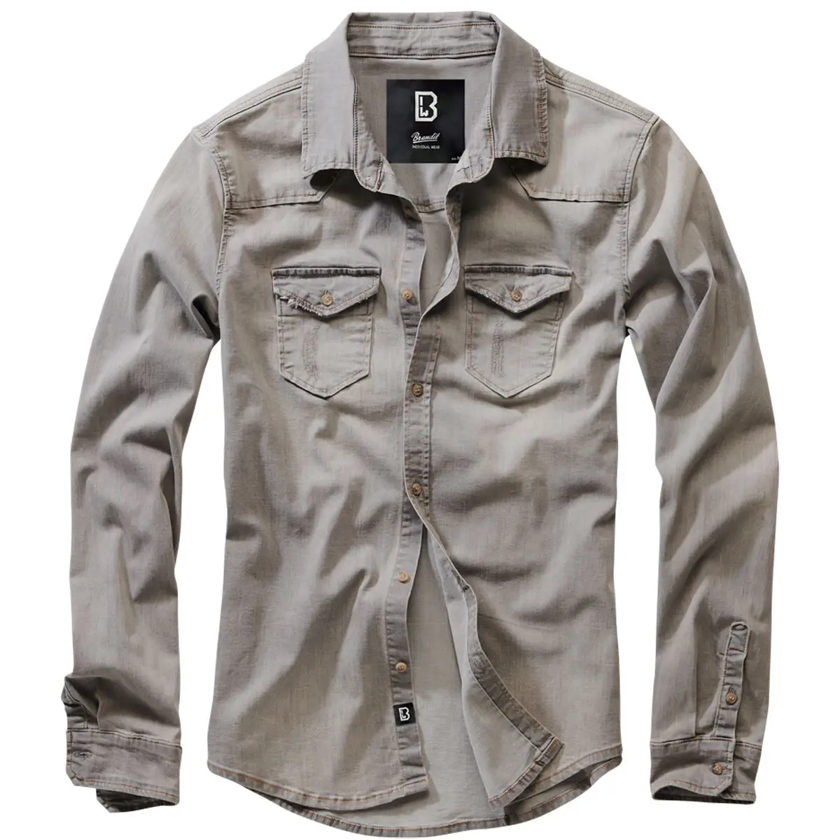 Riley Denim Hemd grau