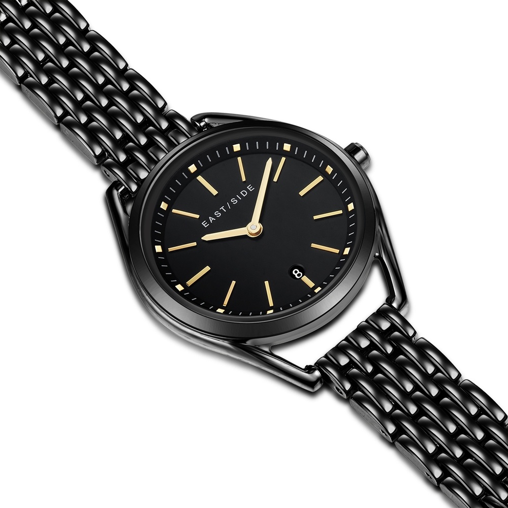 EASTSIDE Montre à quartz Edison en Noir Acier inoxydable en Noir Montre