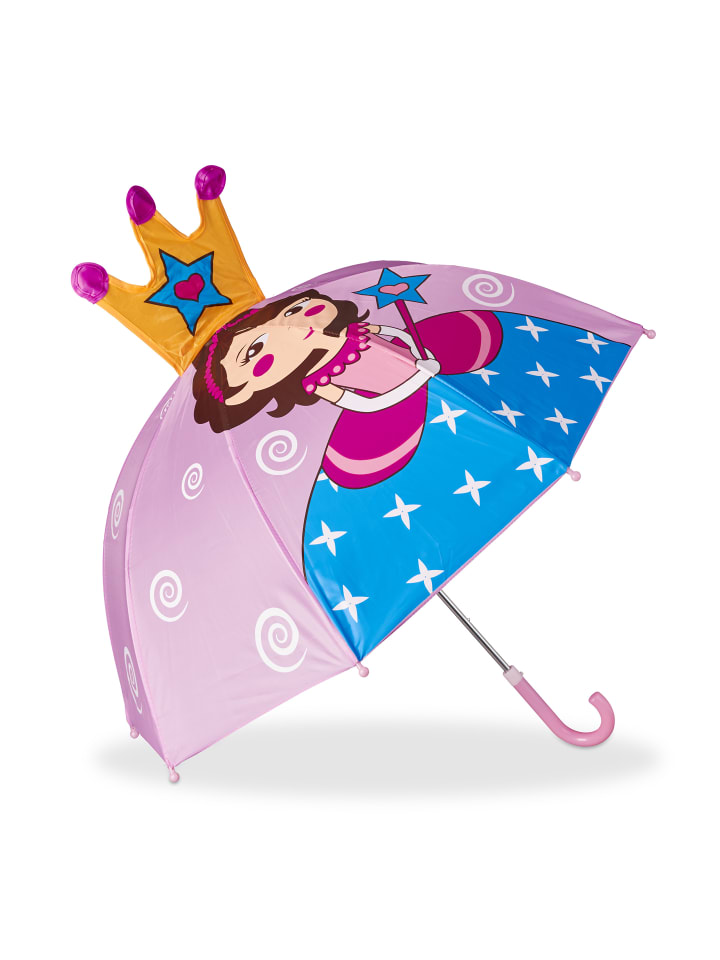 relaxdays Kinderregenschirm Prinzessin in Rosa günstig kaufen onesize