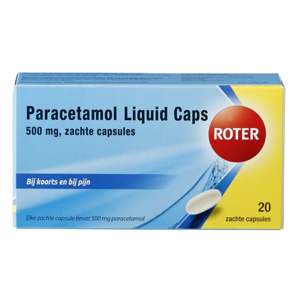 Roter Paracetamol 500 mg folyékony kapszula gyógyszer - 20 kapszula