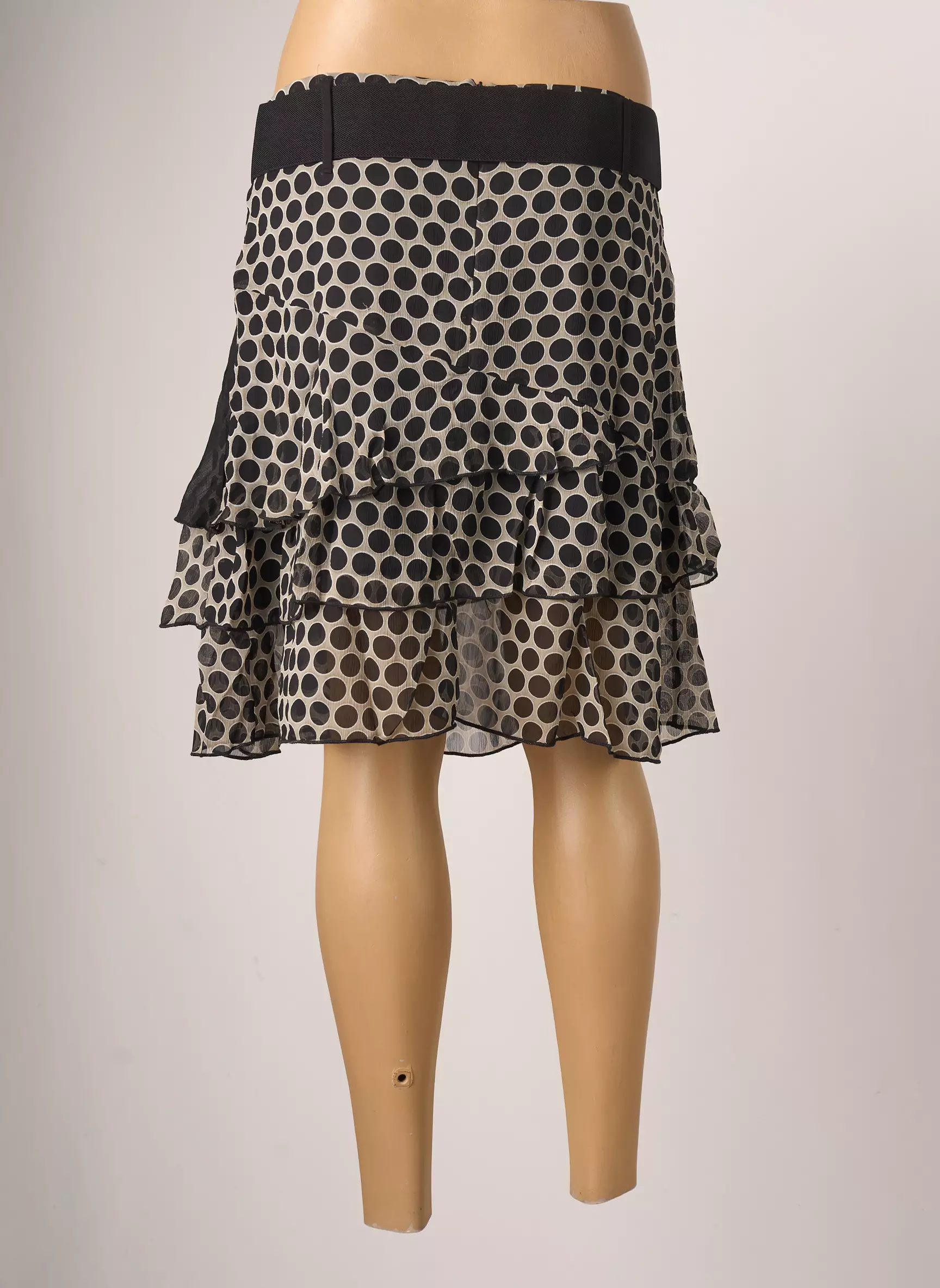 Votre Mode Jupes Mi Longues Femme couleur noir