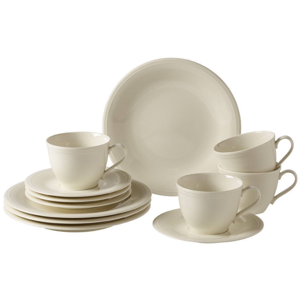 like. by Villeroy & Boch Service a cafe 12pcs Color Loop Natural service de vaisselle