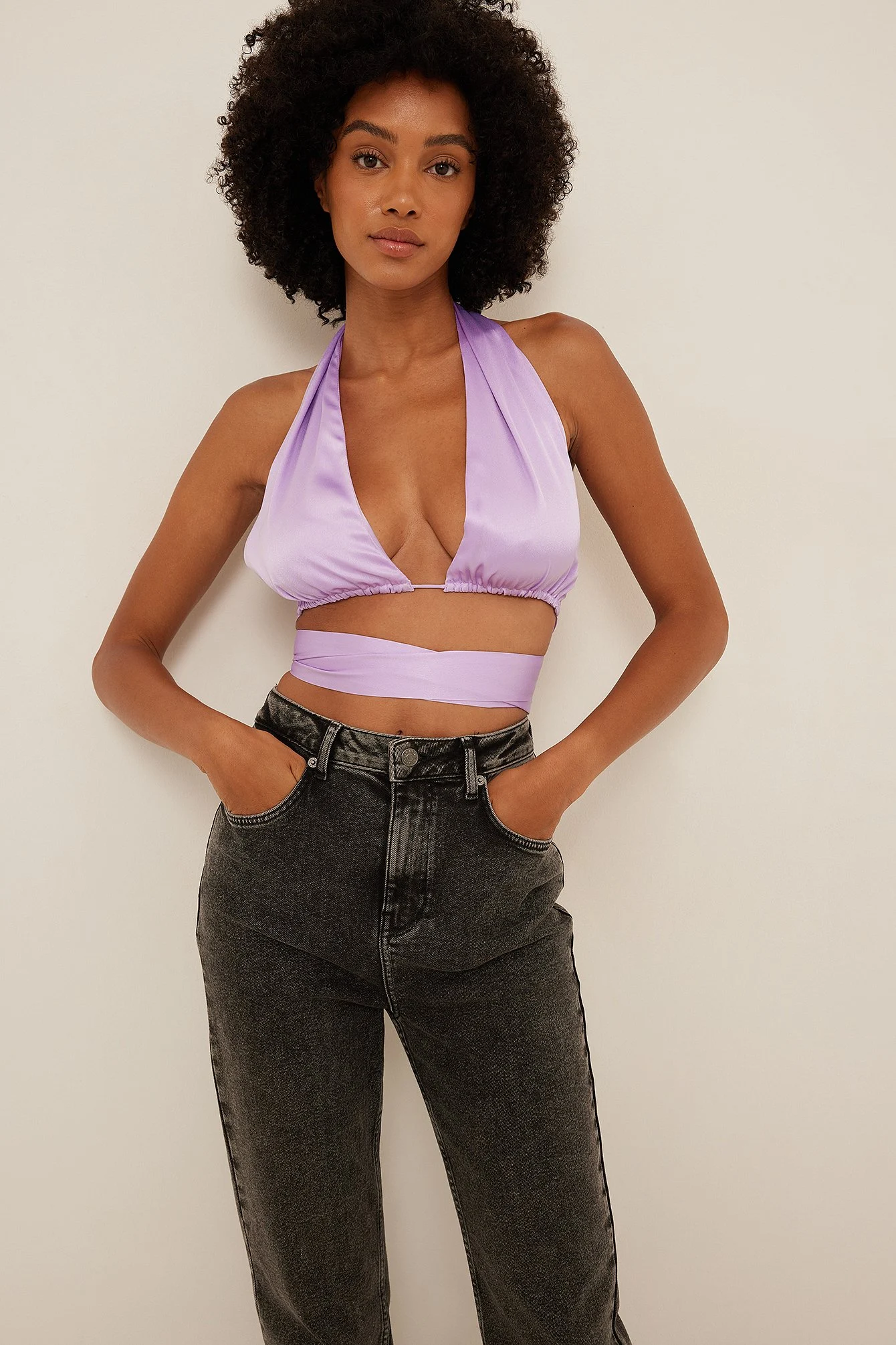 Tie Waist Satin Top