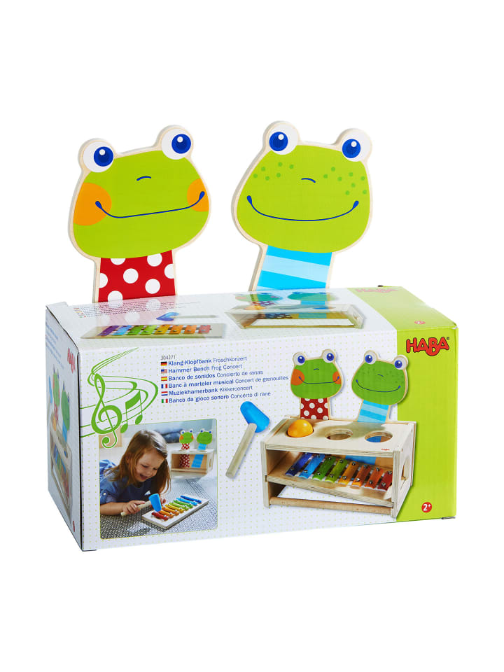Haba Lernspielzeug Klang-Klopfbank Froschkonzert in mehrfarbig günstig kaufen onesize