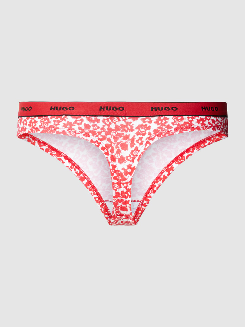 String mit floralem Muster im 3er-Pack in rot